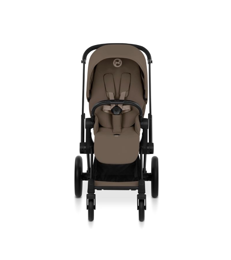 CYBEX Πολυκαρότσι 2in1 Priam Comfort Πτυσσόμενο Πορτ Μπεμπέ Matt Black Coconut Brown