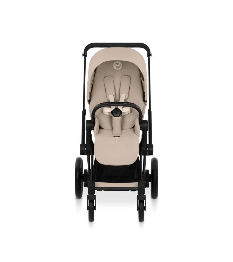 CYBEX Πολυκαρότσι 2in1 e-Priam Comfort Πτυσσόμενο Πορτ Μπεμπέ Matt Black Cozy Beige