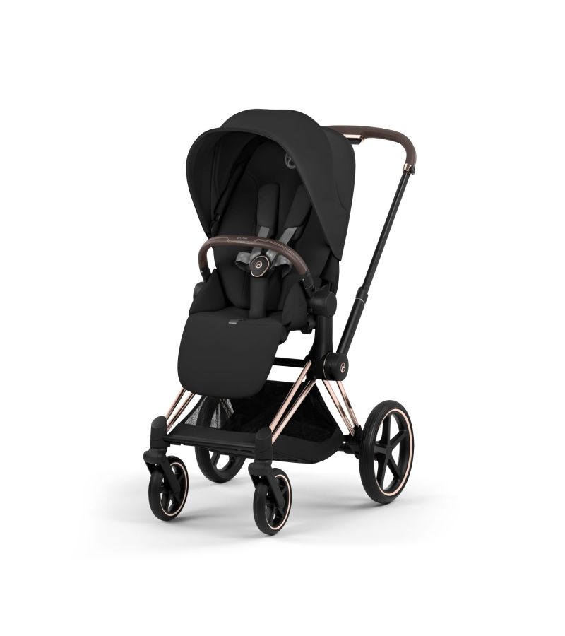 CYBEX Πολυκαρότσι 2in1 Priam Comfort Πτυσσόμενο Πορτ Μπεμπέ Rosegold Sepia Black