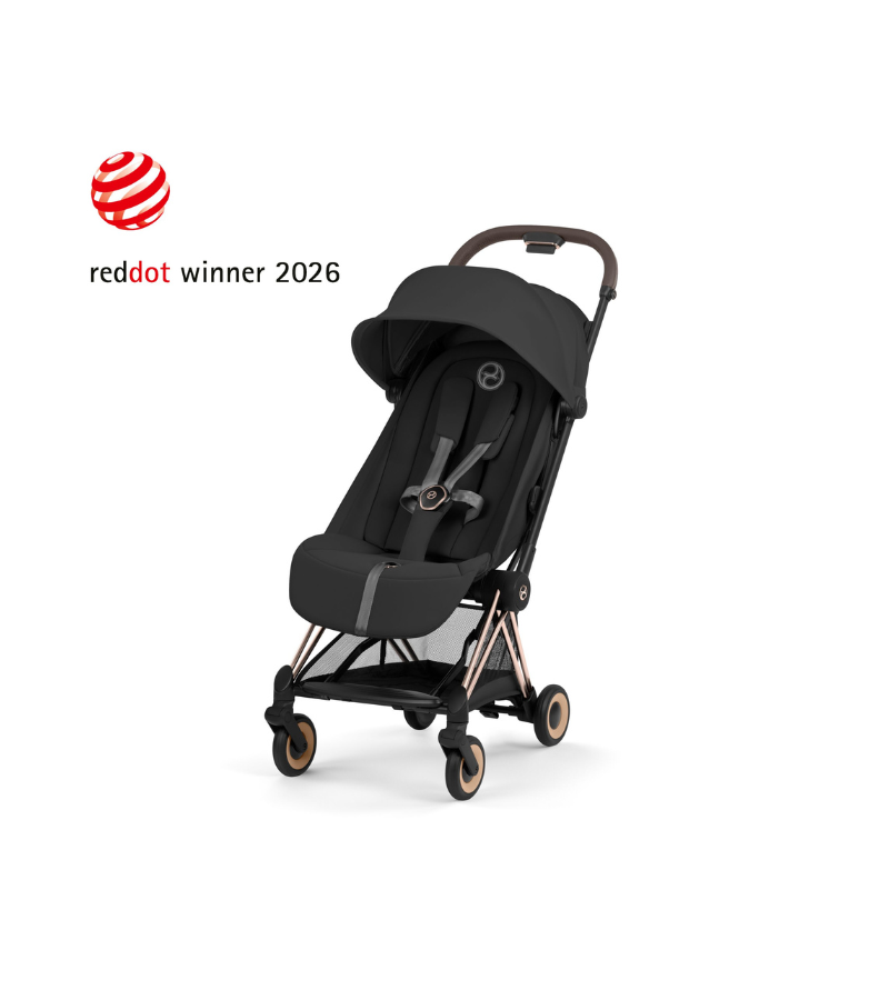 CYBEX Πολυκαρότσι 2in1 Coya Comfort Πτυσσόμενο Πορτ Μπεμπέ Rosegold Sepia Black