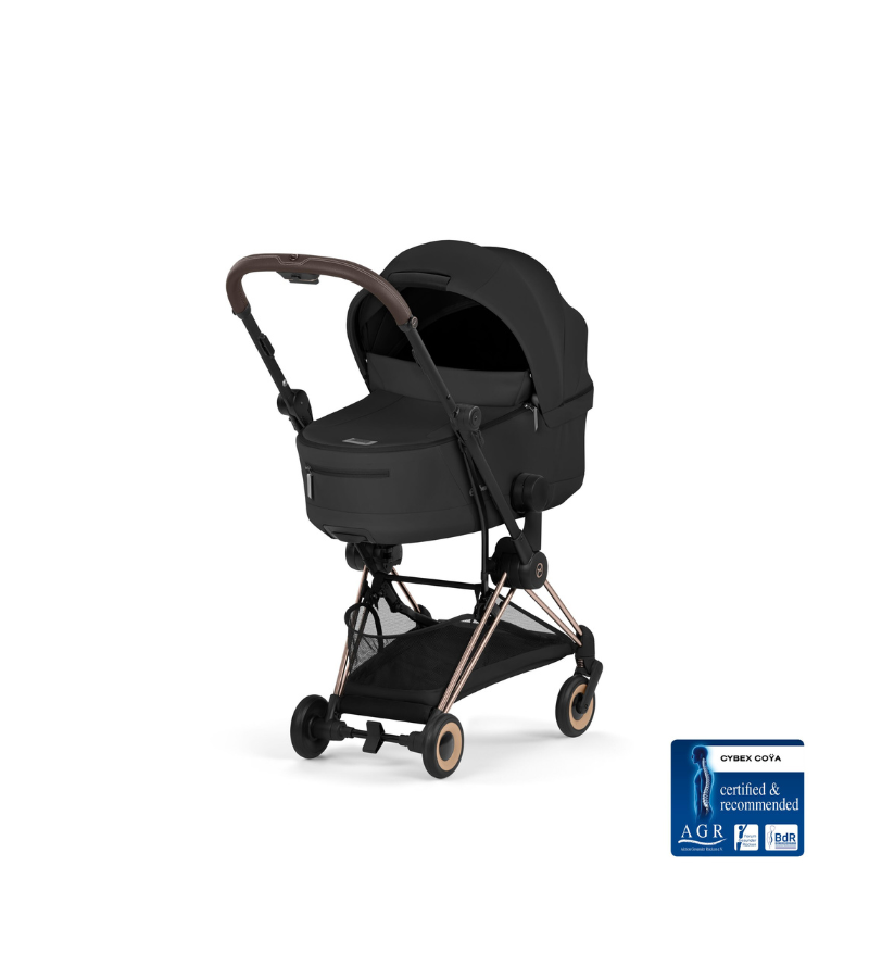 CYBEX Πολυκαρότσι 2in1 Coya Comfort Πτυσσόμενο Πορτ Μπεμπέ Rosegold Sepia Black
