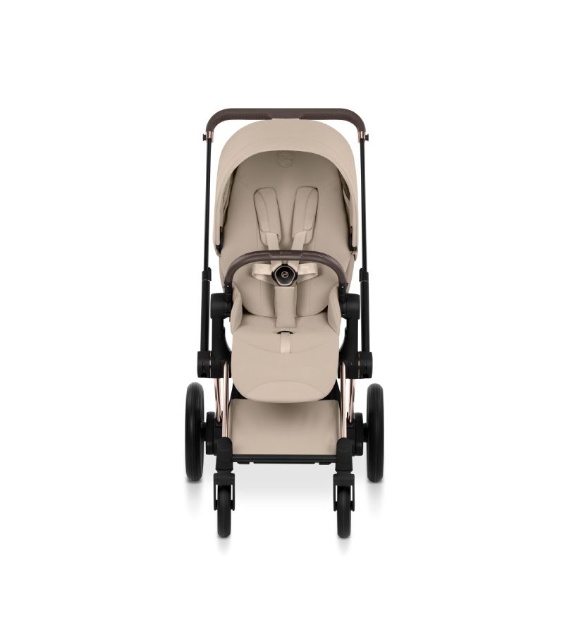Βρεφικό Καρότσι CYBEX e-Priam Style Cozy Beige Σκελετός Rosegold