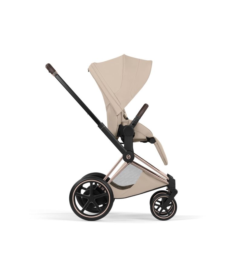 Βρεφικό Καρότσι CYBEX e-Priam Style Cozy Beige Σκελετός Rosegold
