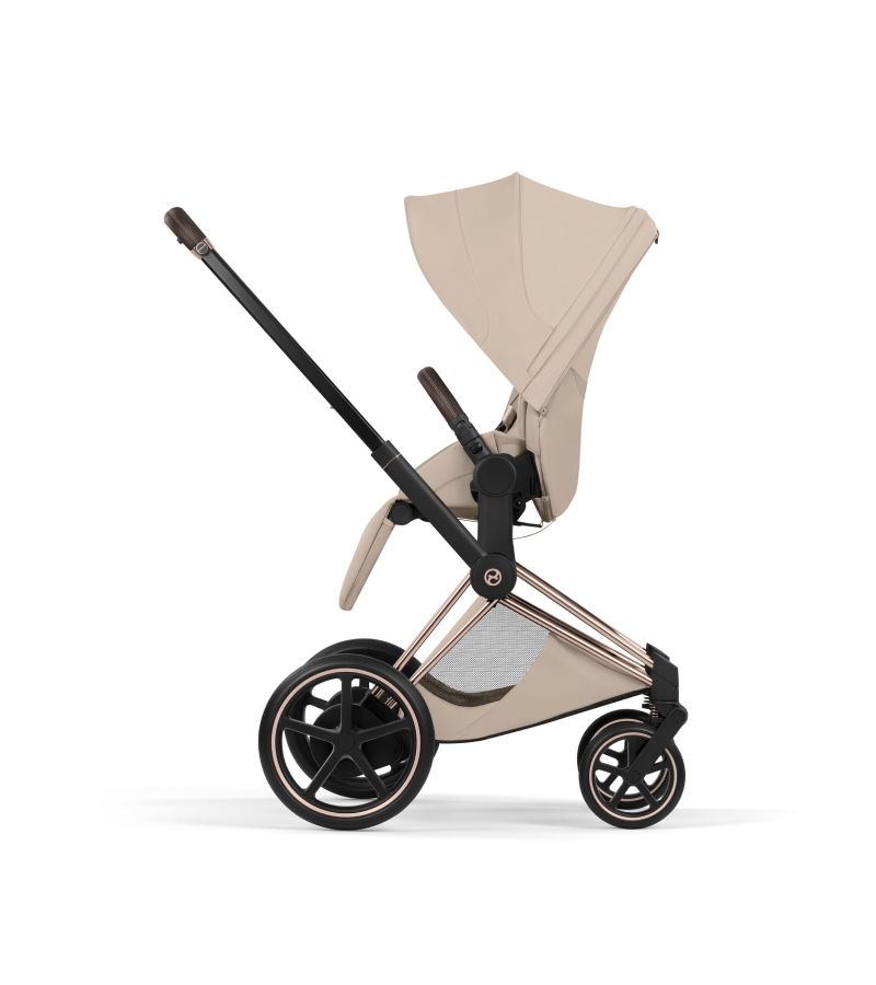 Βρεφικό Καρότσι CYBEX e-Priam Style Cozy Beige Σκελετός Rosegold