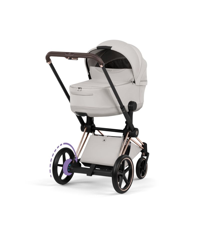 Βρεφικό Καρότσι CYBEX e-Priam Style City Grey Σκελετός Rosegold