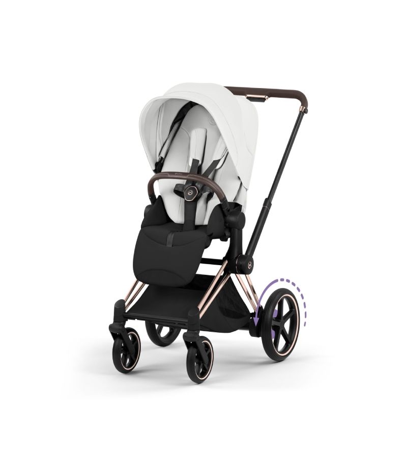 Βρεφικό Καρότσι CYBEX e-Priam Style Off White Σκελετός Rosegold