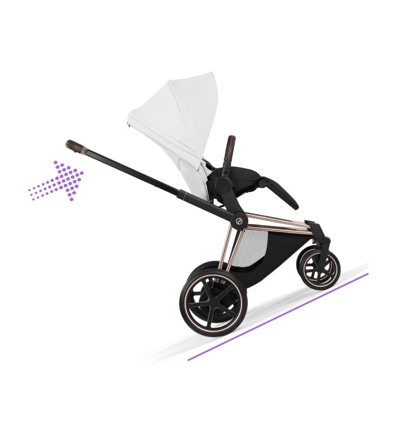 Βρεφικό Καρότσι CYBEX e-Priam Style Off White Σκελετός Rosegold