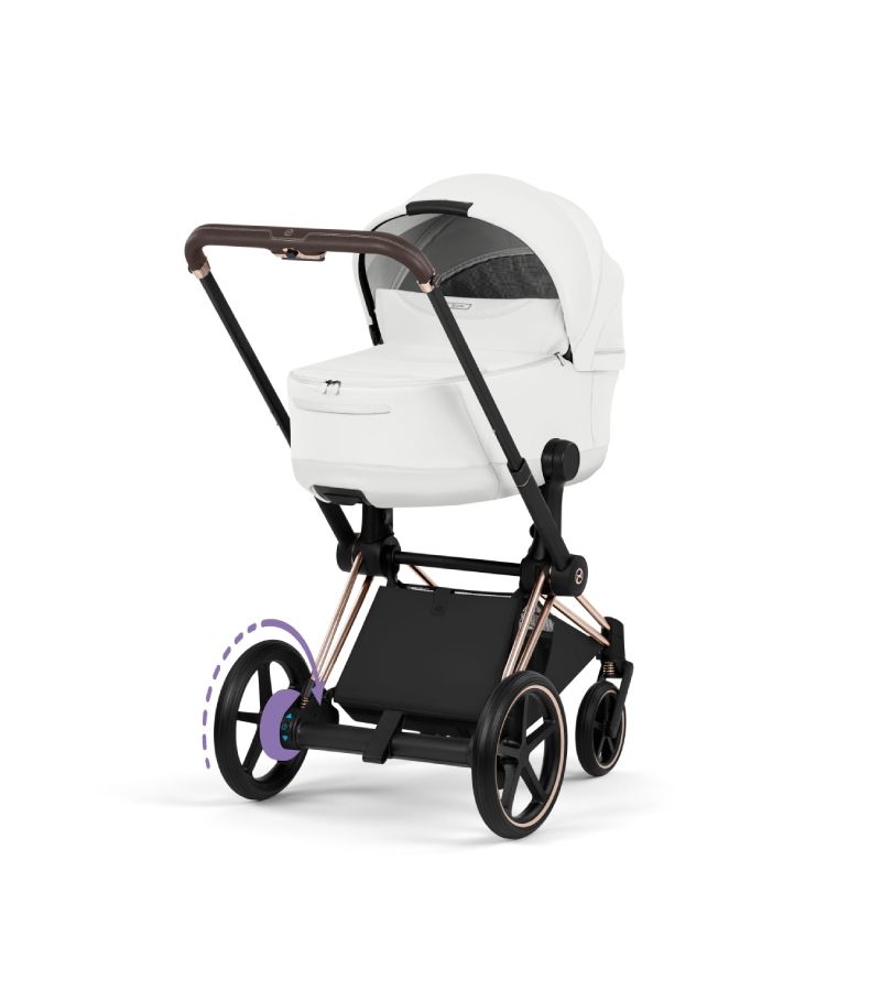 Βρεφικό Καρότσι CYBEX e-Priam Style Off White Σκελετός Rosegold
