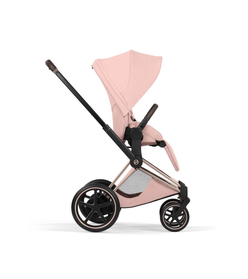 Βρεφικό Καρότσι CYBEX e-Priam Style Peach Pink Σκελετός Rosegold