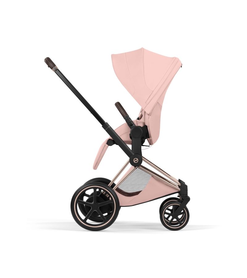 Βρεφικό Καρότσι CYBEX e-Priam Style Peach Pink Σκελετός Rosegold