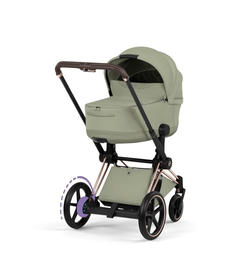 Βρεφικό Καρότσι CYBEX e-Priam Style Sage Green Σκελετός Rosegold