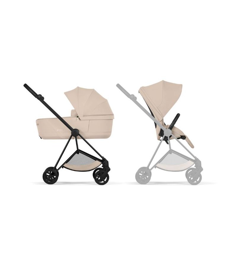 CYBEX Πολυκαρότσι 2in1 Mios Comfort Matt Black Πτυσσόμενο Πορτ Μπεμπέ Cozy Beige