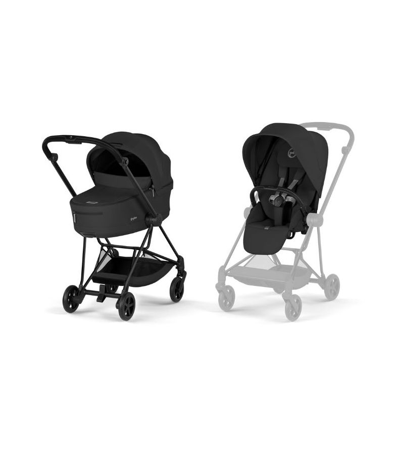CYBEX Πολυκαρότσι 2in1 Mios Comfort Matt Black Πτυσσόμενο Πορτ Μπεμπέ Sepia Black