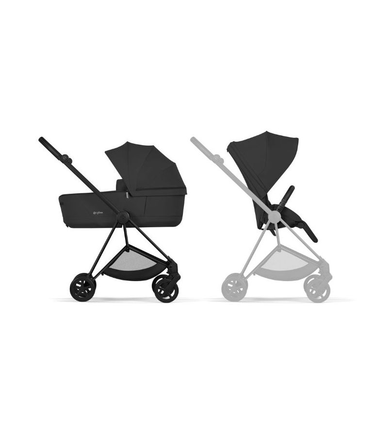 CYBEX Πολυκαρότσι 2in1 Mios Comfort Matt Black Πτυσσόμενο Πορτ Μπεμπέ Sepia Black