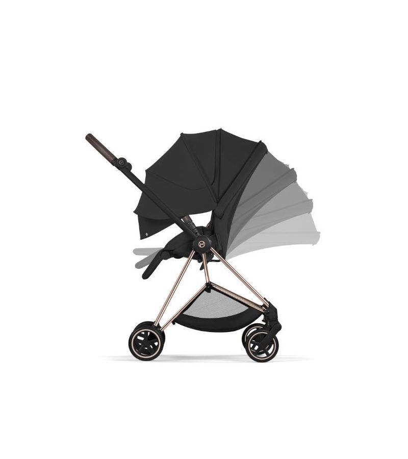 CYBEX Πολυκαρότσι 2in1 Mios Comfort Rosegold Πτυσσόμενο Πορτ Μπεμπέ Sepia Black