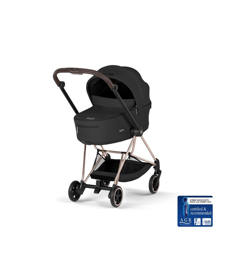 CYBEX Πολυκαρότσι 2in1 Mios Comfort Rosegold Πτυσσόμενο Πορτ Μπεμπέ Sepia Black