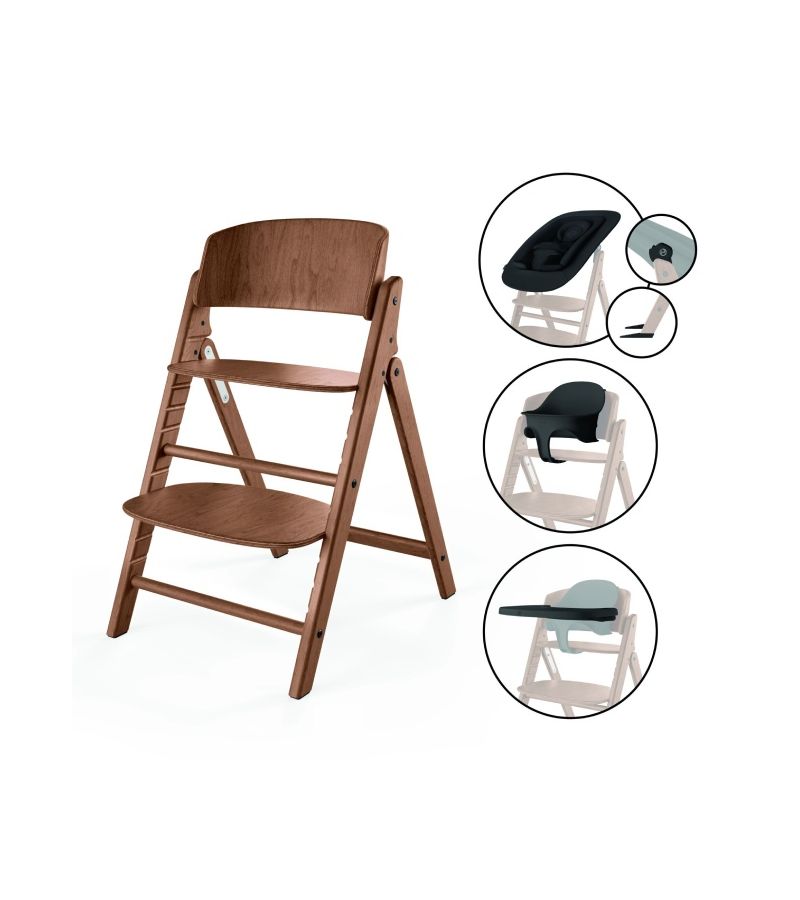 Καρέκλα φαγητού CYBEX Click & Fold 4-in-1 All Natural Dark