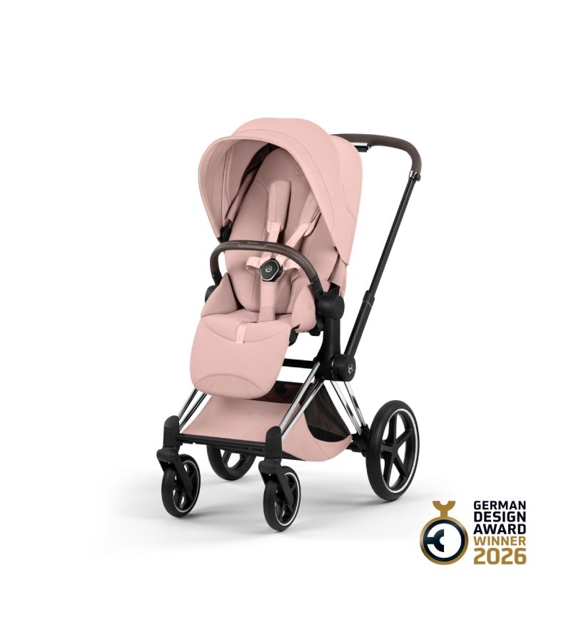 Βρεφικό Καρότσι CYBEX Priam Style Peach Pink Σκελετός Chrome Brown