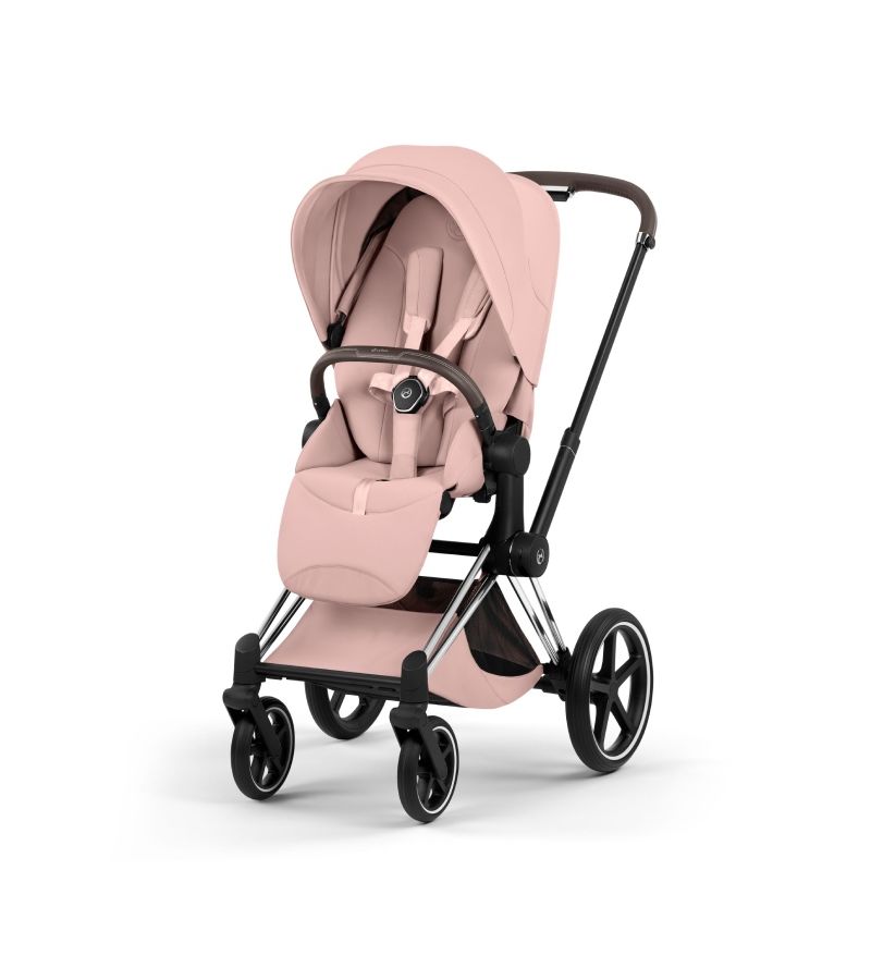 Βρεφικό Καρότσι CYBEX Priam Style Peach Pink Σκελετός Chrome Brown