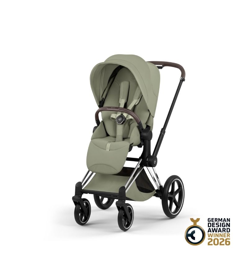Βρεφικό Καρότσι CYBEX Priam Style Sage Green Σκελετός Chrome Brown