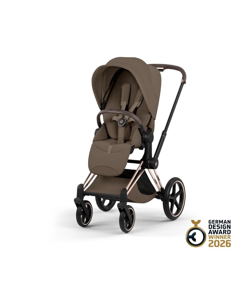 Βρεφικό Καρότσι CYBEX Priam Style Coconut Brown Σκελετός Rosegold 
