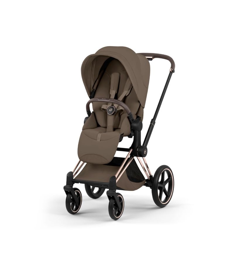 Βρεφικό Καρότσι CYBEX Priam Style Coconut Brown Σκελετός Rosegold 
