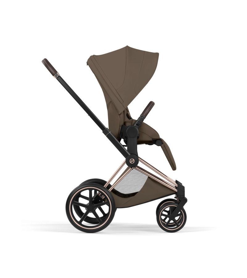 Βρεφικό Καρότσι CYBEX Priam Style Coconut Brown Σκελετός Rosegold 