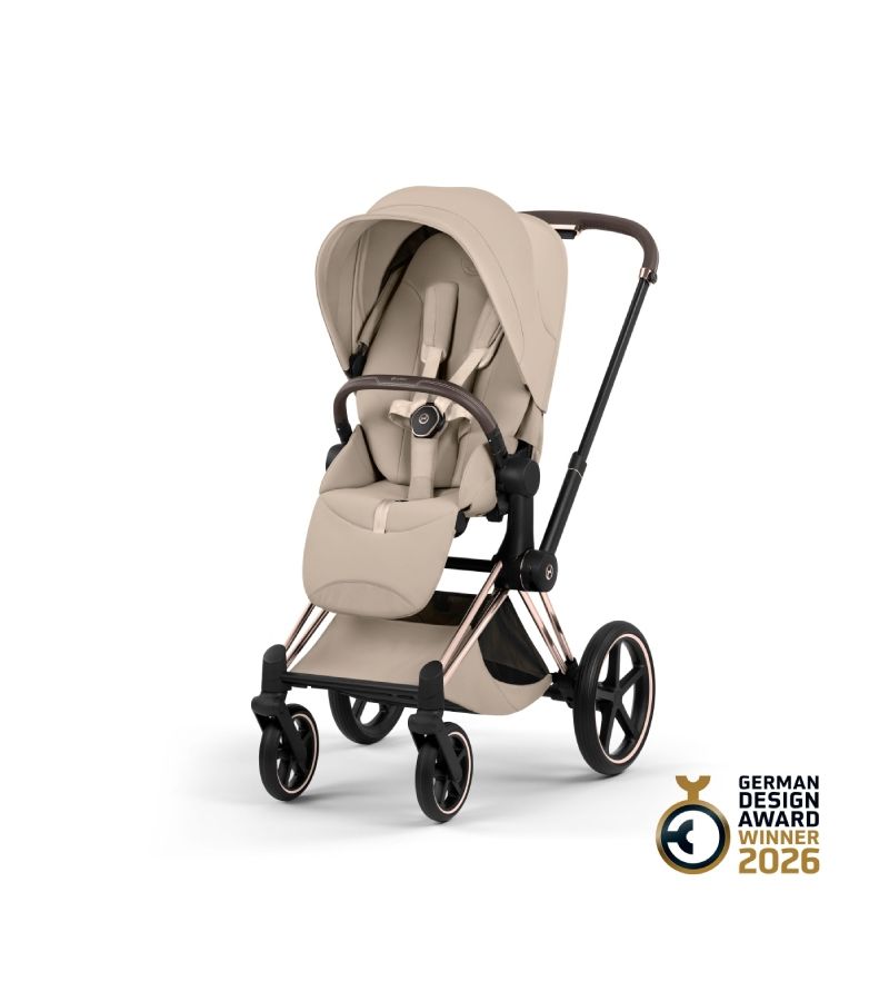Βρεφικό Καρότσι CYBEX Priam Style Cozy Beige Σκελετός Rosegold 