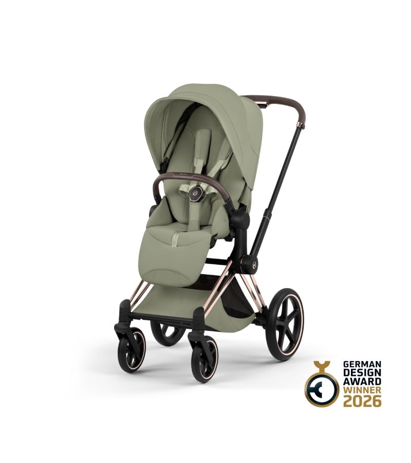 Βρεφικό Καρότσι CYBEX Priam Style Sage Green Σκελετός Rosegold 