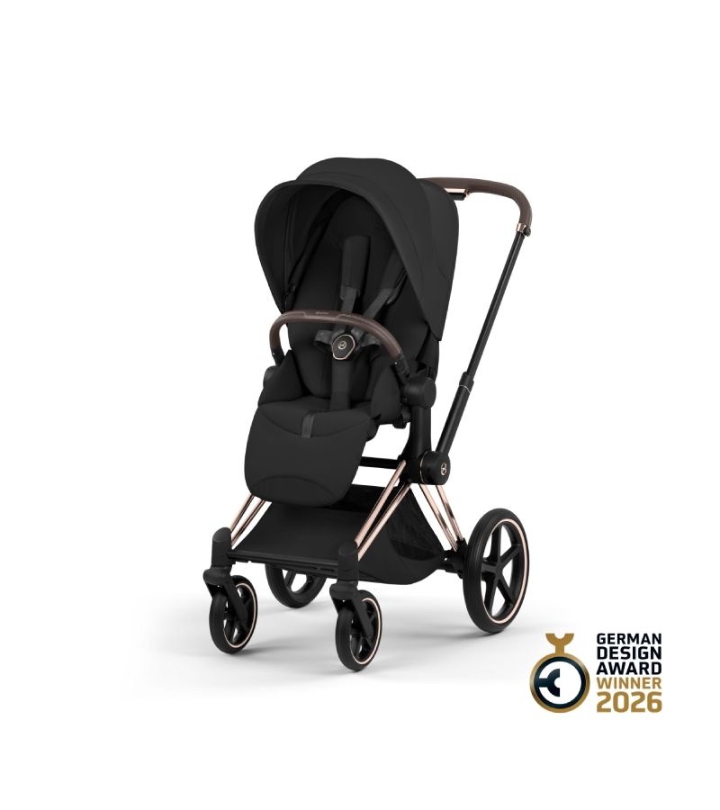 Βρεφικό Καρότσι CYBEX Priam Style Sepia Black Σκελετός Rosegold 