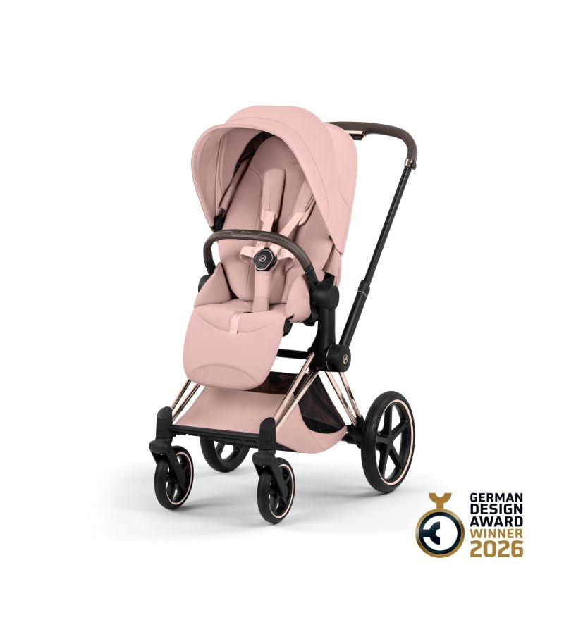 Βρεφικό Καρότσι CYBEX Priam Style Peach Pink Σκελετός Rosegold 