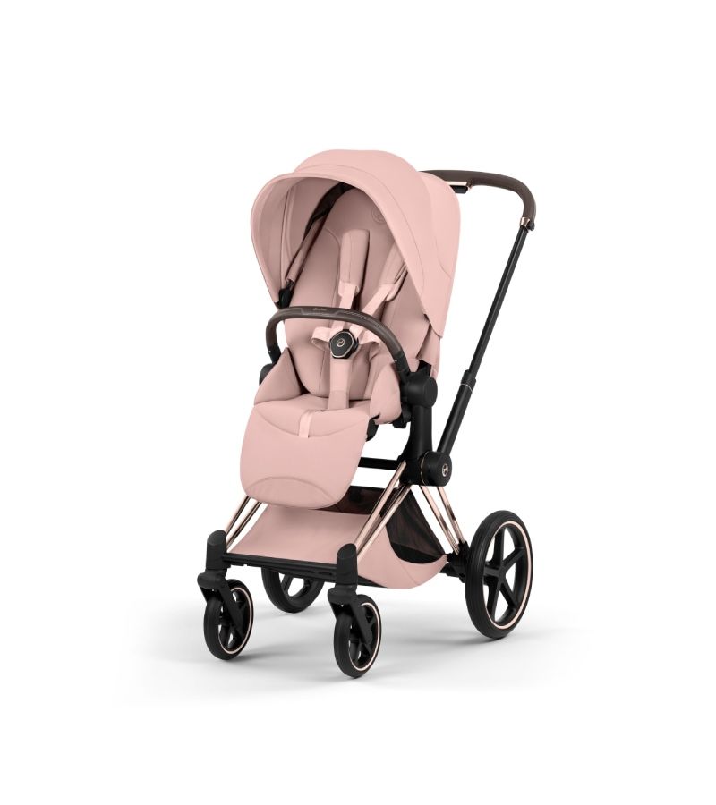 Βρεφικό Καρότσι CYBEX Priam Style Peach Pink Σκελετός Rosegold 