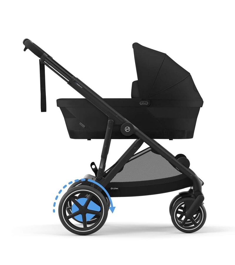 Βρεφικό Καρότσι CYBEX e-Gazelle BLK Moon Black Δώρο Πορτ Μπεμπέ CYBEX Gazelle S Moon Black