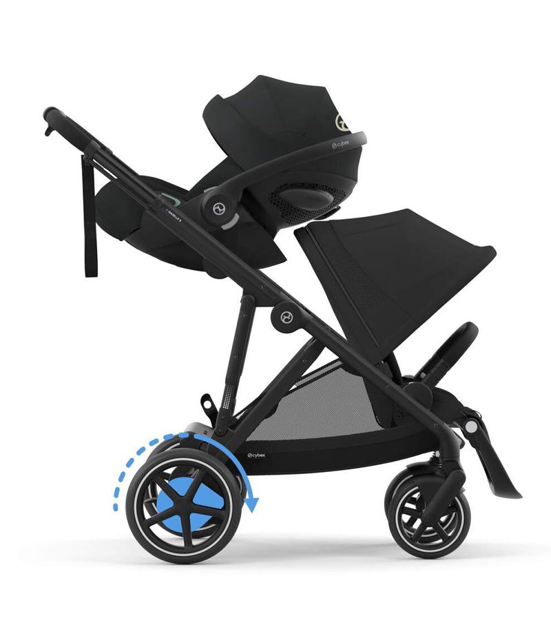 Βρεφικό Καρότσι CYBEX e-Gazelle BLK Moon Black Δώρο Πορτ Μπεμπέ CYBEX Gazelle S Moon Black