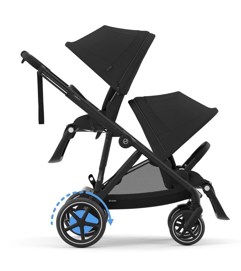 Βρεφικό Καρότσι CYBEX e-Gazelle BLK Moon Black Δώρο Πορτ Μπεμπέ CYBEX Gazelle S Moon Black