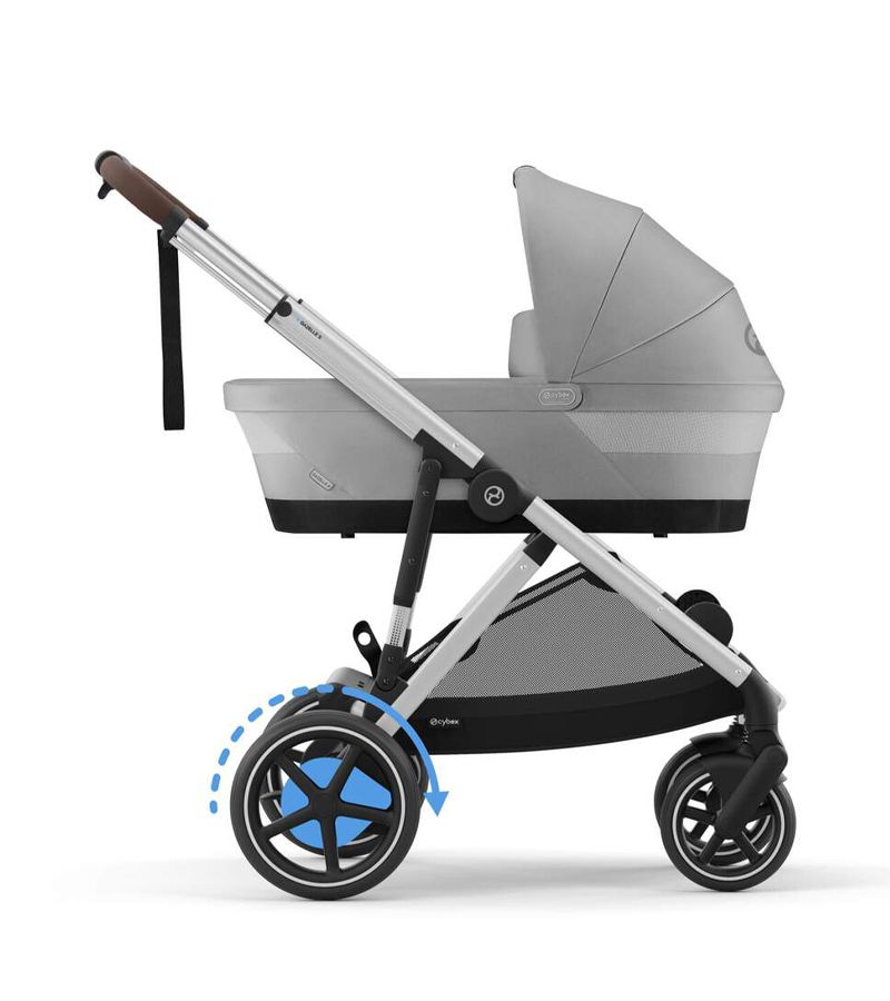 Βρεφικό Καρότσι CYBEX e-Gazelle SLV Stone Grey Δώρο Πορτ Μπεμπέ CYBEX Gazelle S Stone Grey