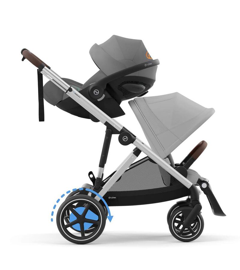 Βρεφικό Καρότσι CYBEX e-Gazelle SLV Stone Grey Δώρο Πορτ Μπεμπέ CYBEX Gazelle S Stone Grey