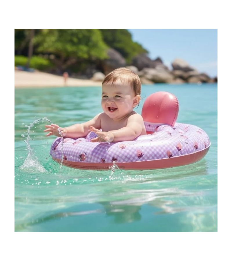 SWIM ESSENTIALS Παιδικό σωσίβιο με κάθισμα 69εκ 0-1y  Strawberry Fields SWE-2025SE121