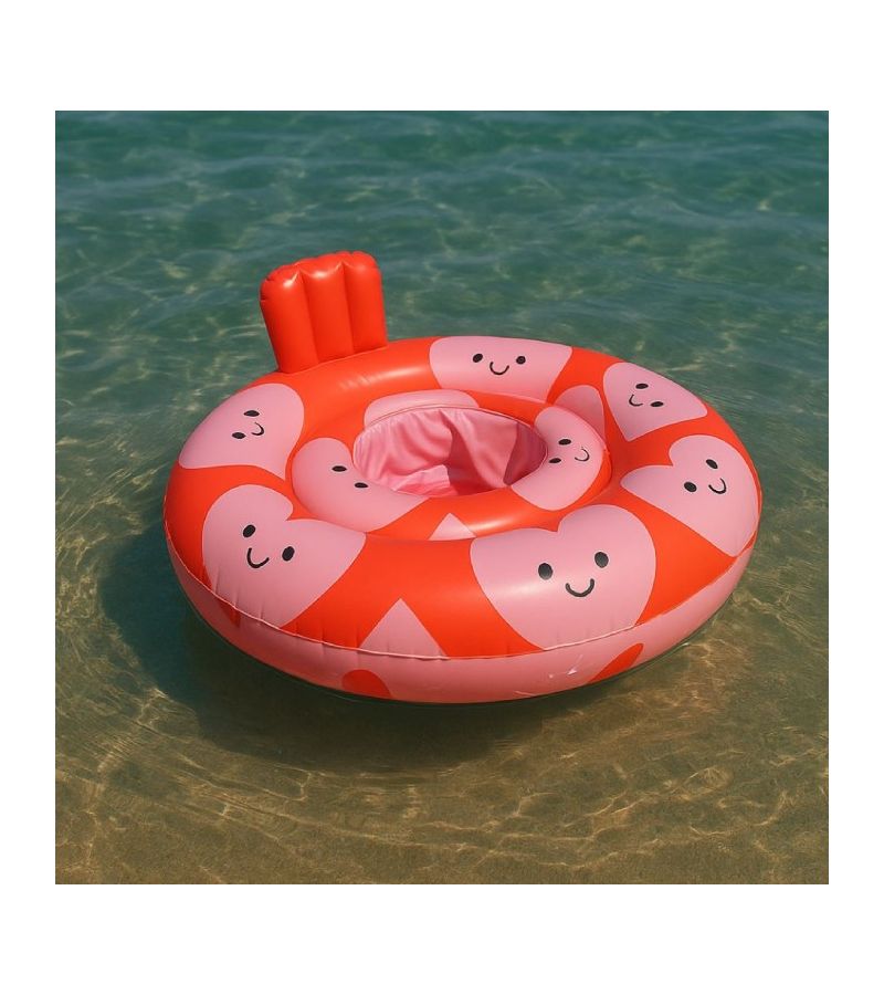 SWIM ESSENTIALS Παιδικό σωσίβιο με κάθισμα 69εκ 0-1y Red Hearts SWE-2024SE1081