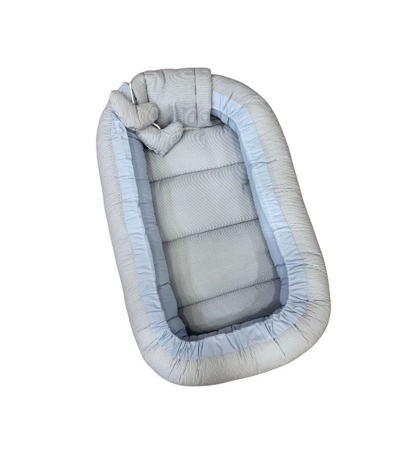 Βρεφική φωλιά 3in1 NATALINO BEBELINO Σιελ Ρίγα με φερμουάρ 204