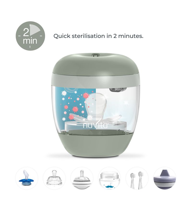 NUVITA Φορητός Αποστειρωτής UV MellyPlus Sage Green 1556 NU-ALST0013