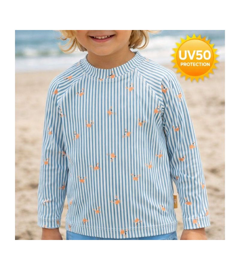 Μπλούζα με ηλιοπροστασία UV50 μακρύ μανίκι FRESK Stripes & crabs  FR-SW6318-06