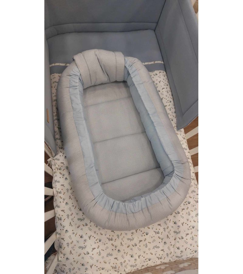 Βρεφική φωλιά 3in1 NATALINO BEBELINO Σιελ Ρίγα με φερμουάρ 204