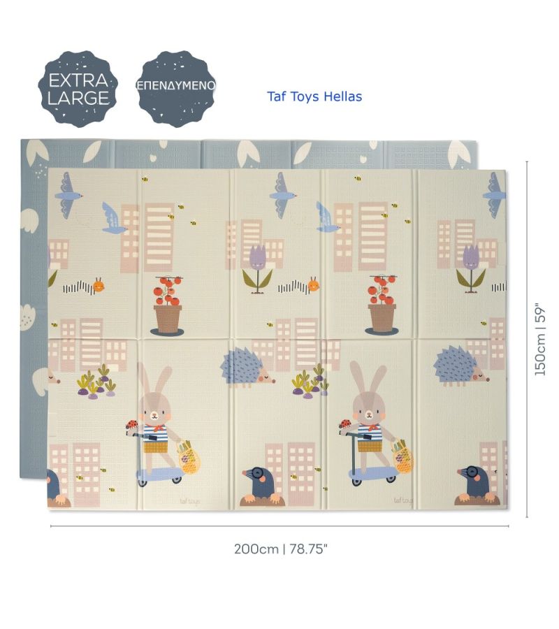 Γυμναστήριο TAF TOYS Urban Garden Super-size Foam Playmat 150x200 