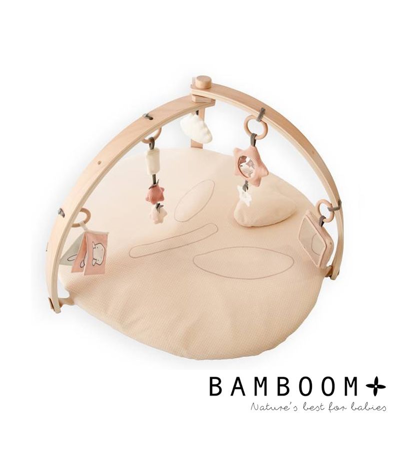 BAMBOOM  Γυμναστήριο δραστηριοτήτων από ύφασμα μπαμπού με ξύλινους βραχίονες Tulips 204