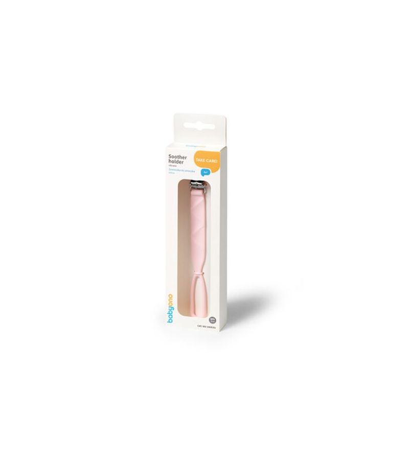 Κλιπ Πιπίλας από σιλικόνη BABYONO Pink BN1469/01