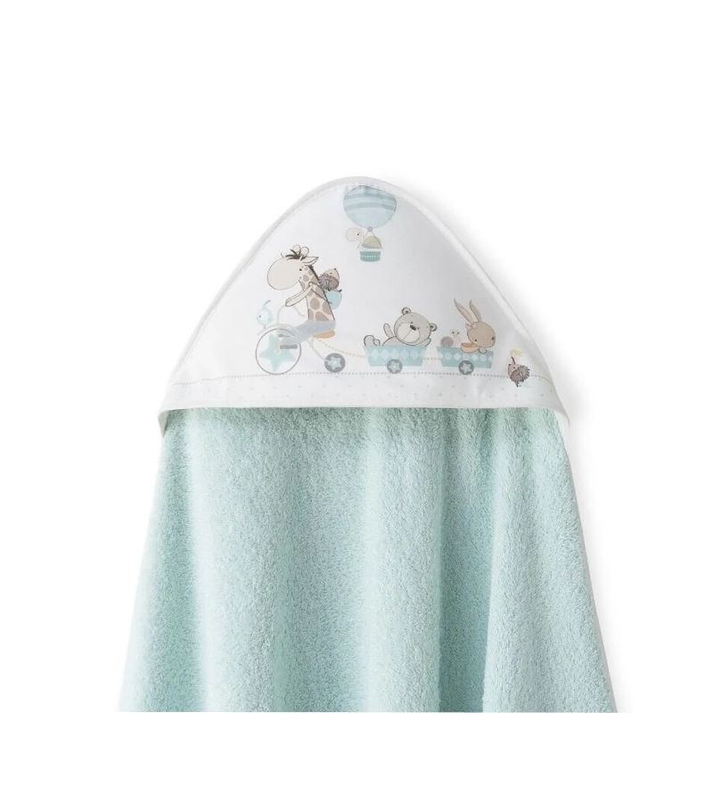 Interbaby Jirafa Bicicleta Μπουρνούζι Κάπα & Σαλιάρα Green 1x1 1236-03