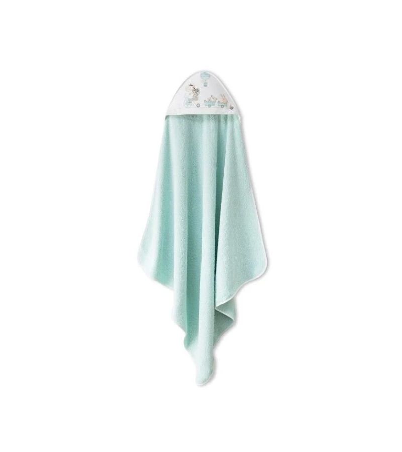 Interbaby Jirafa Bicicleta Μπουρνούζι Κάπα & Σαλιάρα Green 1x1 1236-03