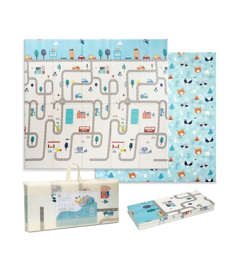 Πτυσσόμενο Χαλάκι Δραστηριοτήτων INTERBABY (180 x 200 cm) Cars ALF11