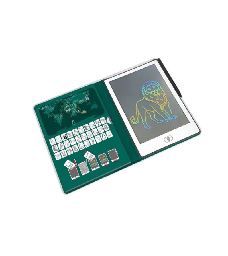 Tablet ζωγραφικής με οθόνη LCD (30 κάρτες) KIDYWOLF Animals Around The World